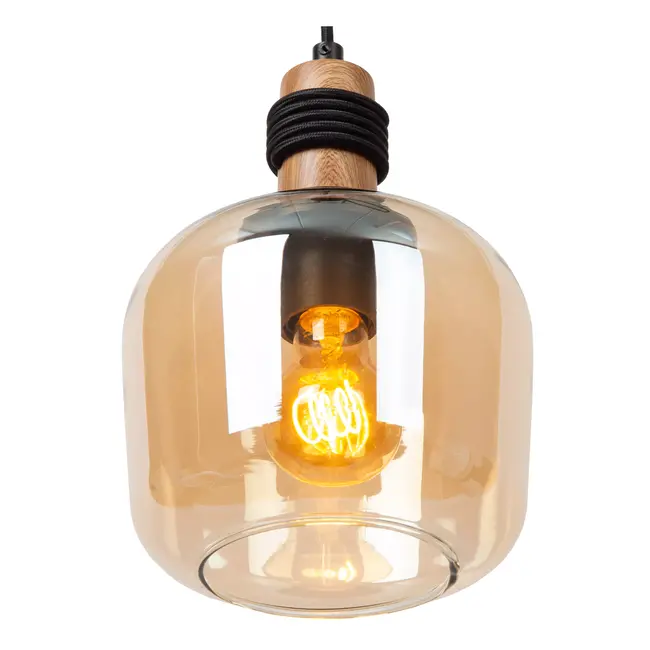 ILONA - Pendant light - 3xE27 - Amber - 45408/03/62