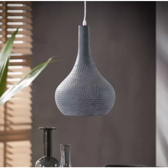 Suspension vintage 1L cône punch gris - OUTLET