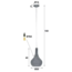 Vintage Pendant Lamp 1L punch cone gray - OUTLET