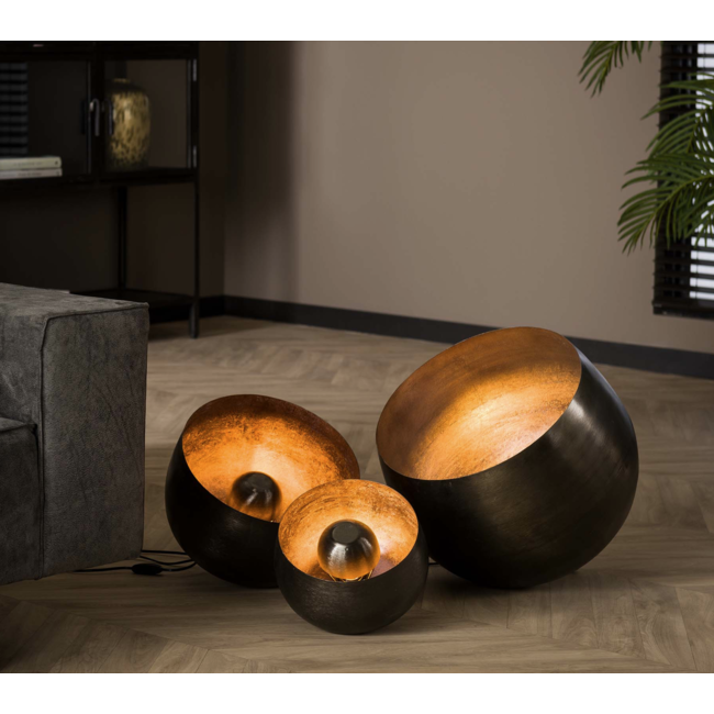 Liolights Basket Tafellamp Ø28 zwart/nikkel