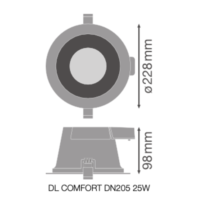 Downlight Ledvance Comfort 205 20 W 3CCT IP54 WT