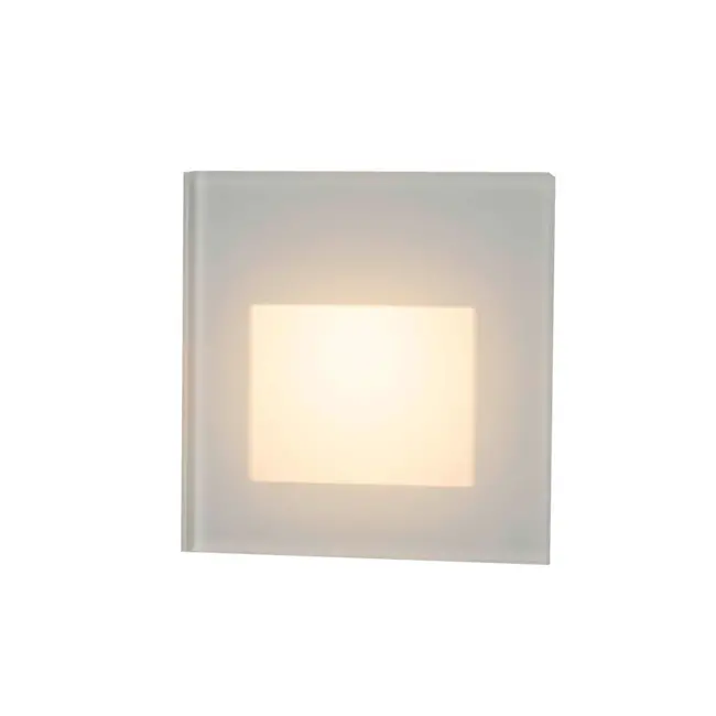 Couvercle en verre carré Anga blanc