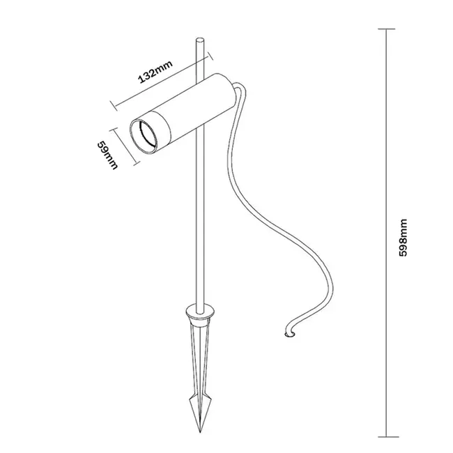 Lampe à piquet Artemis Medium Noir