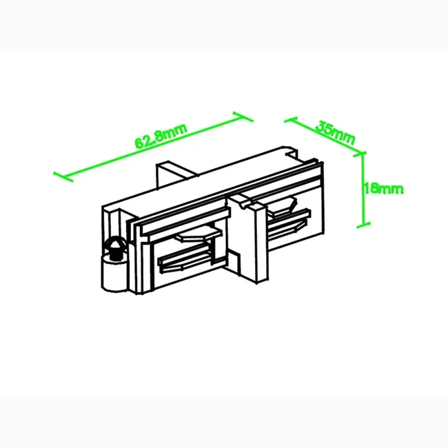 A-Track 1-Phase Connector Black