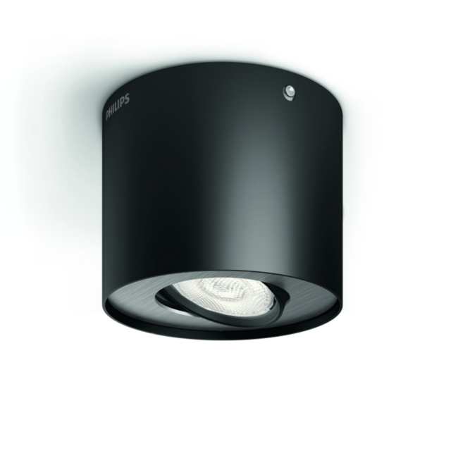 Spot Philips Phase avec LED intégrée 4,5 W = 30 W noir