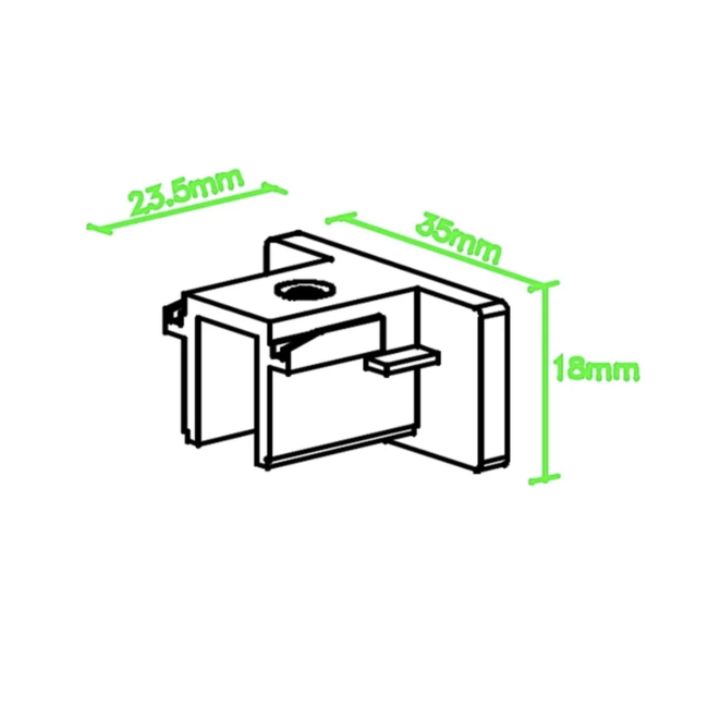 A-Track 1-fase eindkap zwart