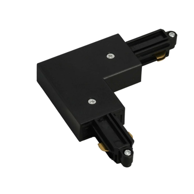 A-Track 1-Phase in/out earth L-Connector Black