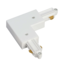 A-Track 1-fase in/uit aarde L-connector wit