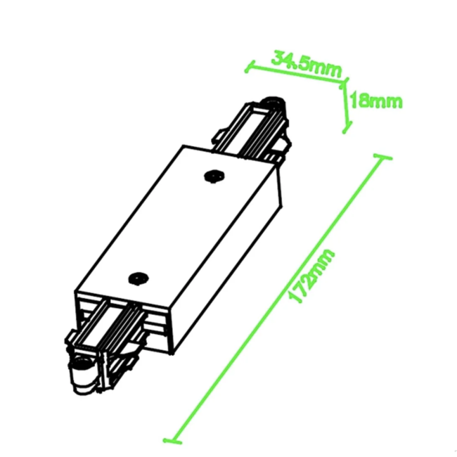 Bloc d'alimentation intermédiaire monophasé A-Track noir