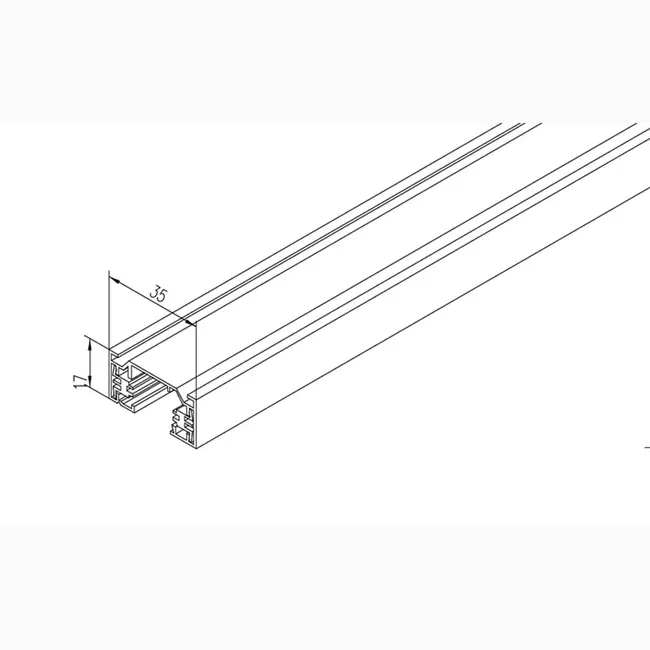 A-Track 1-fase profiel 1,5m wit