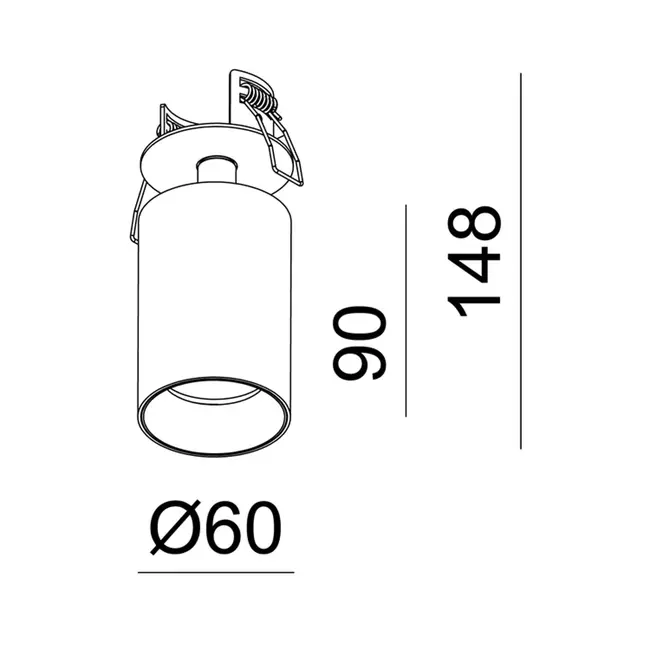 Spot semi-encastré Tuup Basic Blanc - 3000K