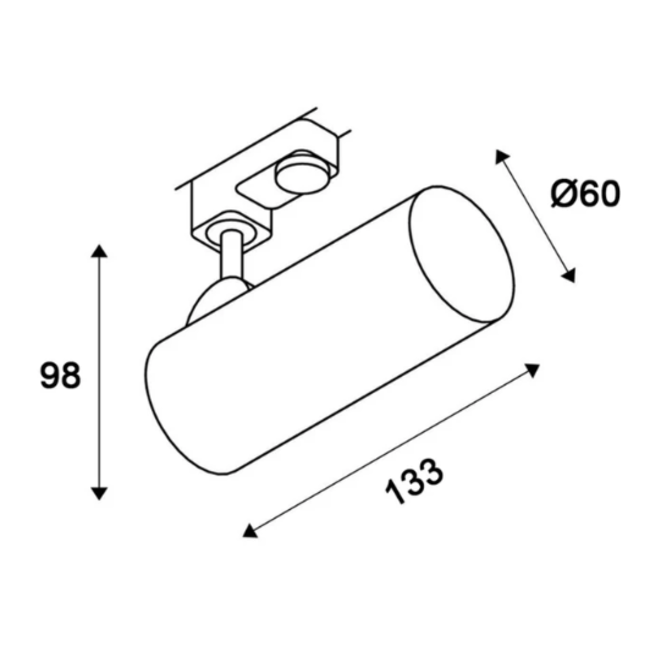 Connor 3-Fase trackspot zwart