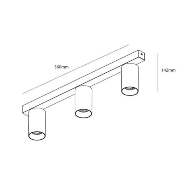 Connor 3 Plafondspot Wit