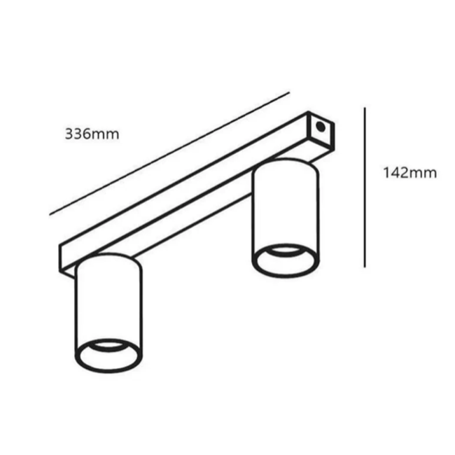 Connor 2 Plafondspot Wit