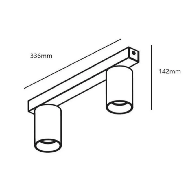 Connor 2 Ceiling Spot Black