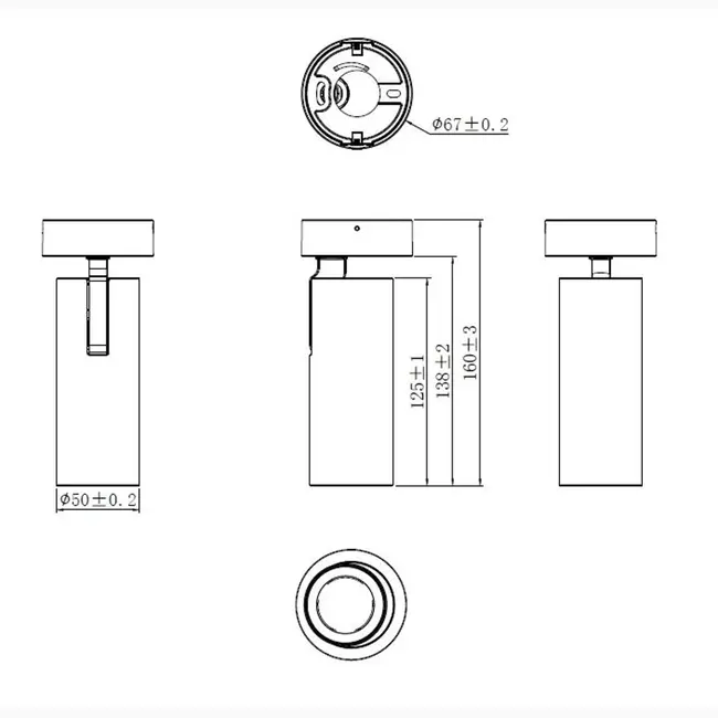 Tuup Ceiling Spot White - 2700K