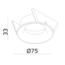 Clickfit Smooth Medium Recessed Spotlight Black