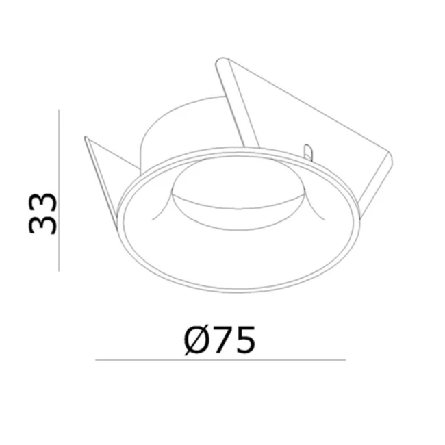 Clickfit Smooth Medium IP54 Recessed Spotlight Black