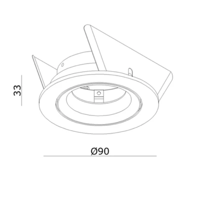 Clickfit Smooth Adjustable Recessed Spotlight Black