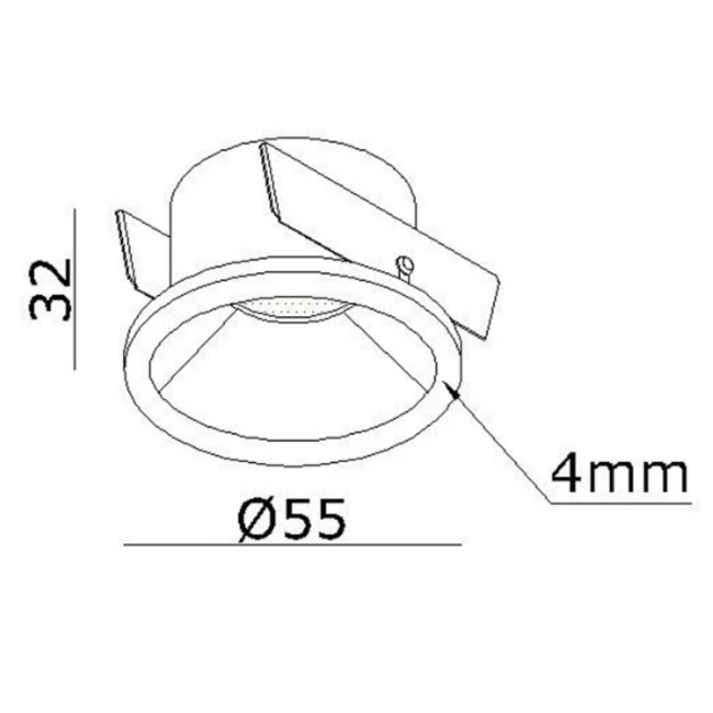 Spot encastré Clickfit Deep Small Blanc