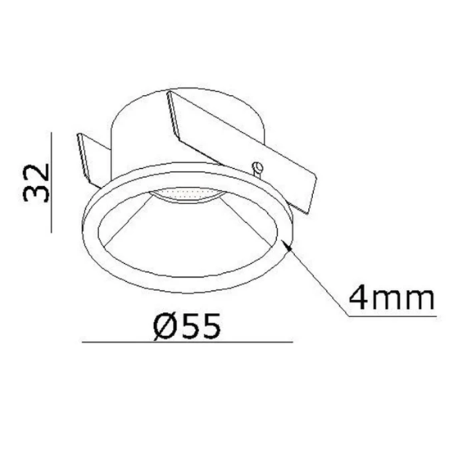 Clickfit Deep Small Recessed Spotlight Black