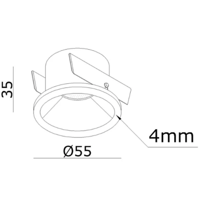 Clickfit Deep Small IP54 Recessed Spotlight Black