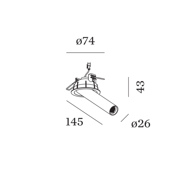 Spot semi-encastré au plafond MATCH SNEAK 1.0