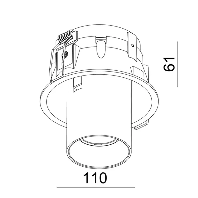 TUUP SEMI-RECESSED SPOT WHITE - 2700K