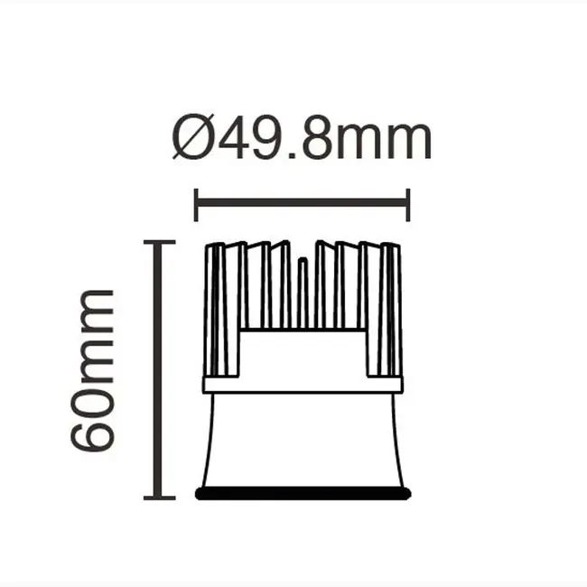 ZENKAI 350MA LED MODULE ZWART - 2700K