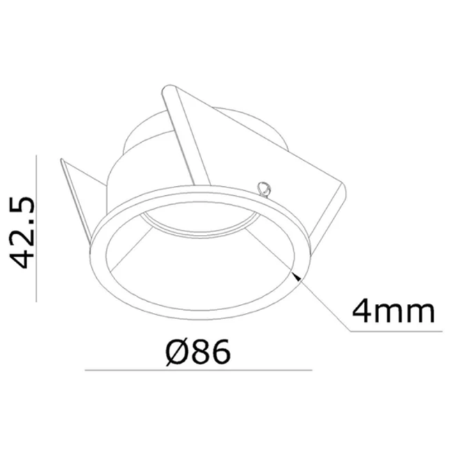 Clickfit Deep Recessed Spotlight Black