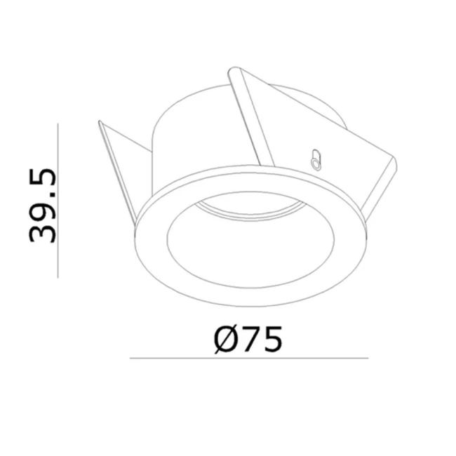Clickfit Deep Medium recessed spotlight white