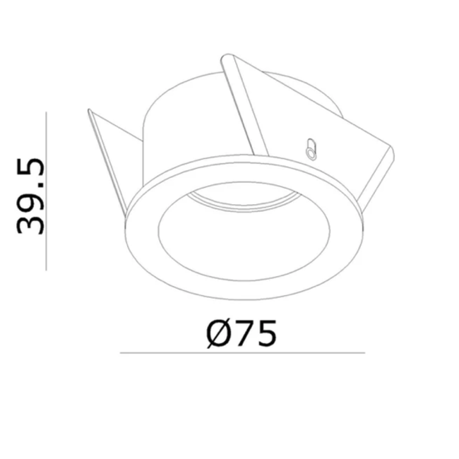 Clickfit Deep Medium Inbouwspot Zwart