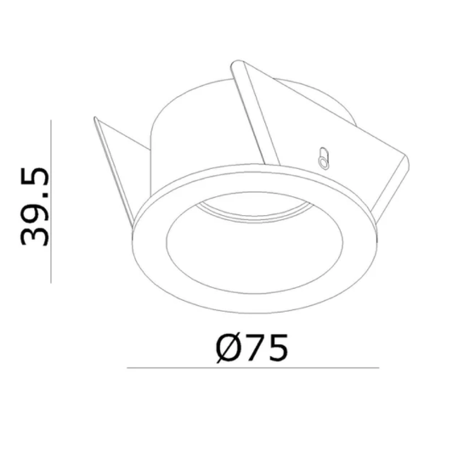 Clickfit Deep Medium IP54 Recessed Spotlight White