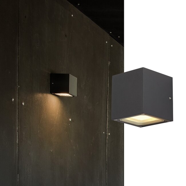 SITRA CUBE wandlamp voor buiten antraciet kubusvorm