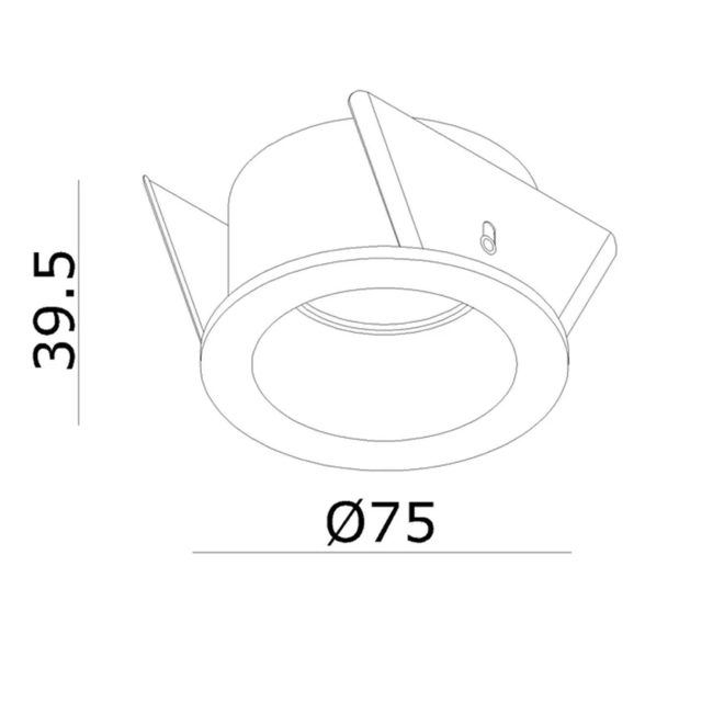 Clickfit Deep Medium IP54 Recessed Spotlight Black