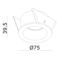 Spot encastré Clickfit Deep Medium IP54 noir