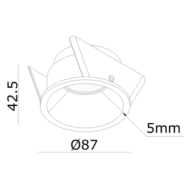 Clickfit Deep IP54 Recessed Spotlight Black