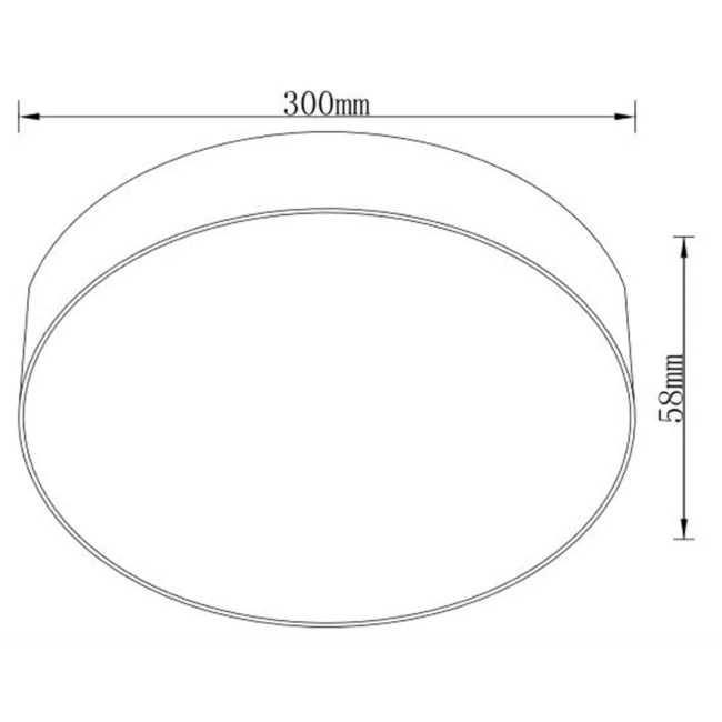 Plafonnier Drum 300 noir