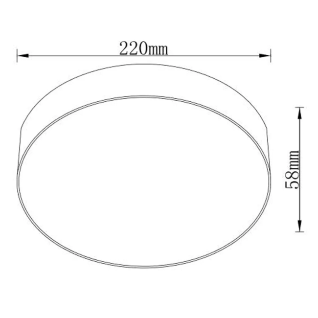 Drum 220 Ceiling Lamp Black