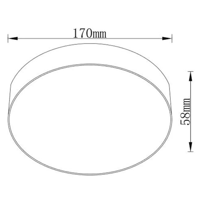 Drum 170 Plafonnière Wit