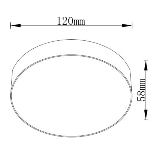 Drum 120 Plafonnière Wit