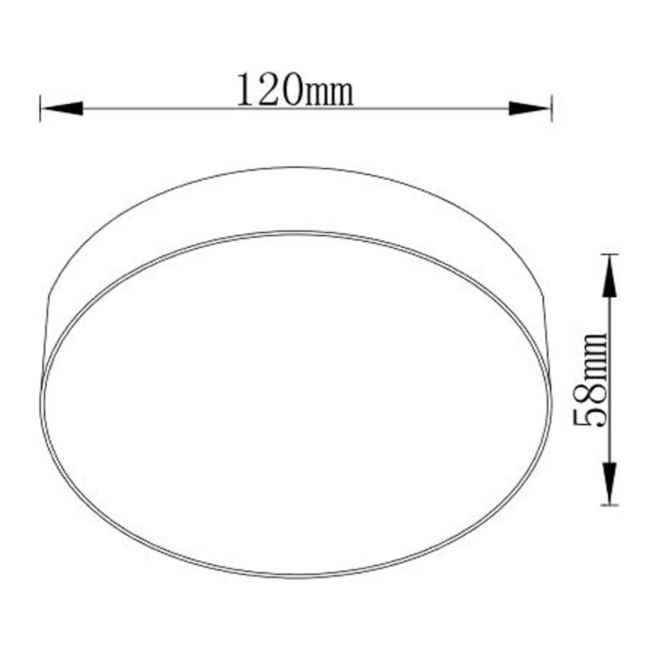Plafonnier Drum 120 noir