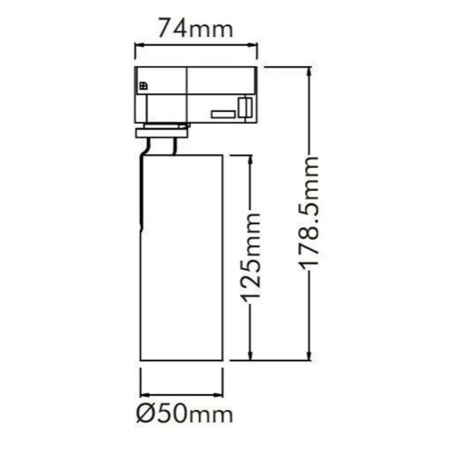 Tuup 1-Fase trackspot Wit - 3000K