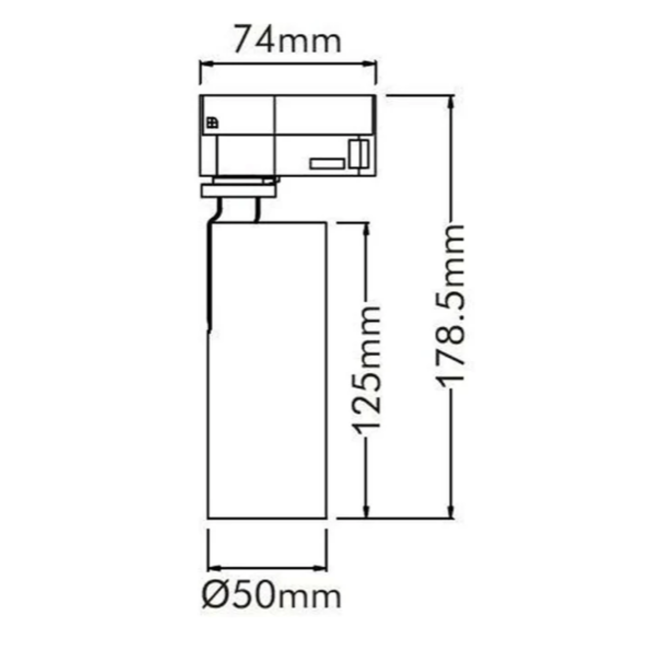 Spot sur rail monophasé Tuup blanc - 2 700 K
