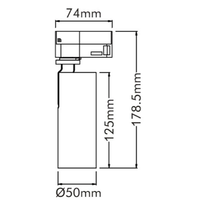 Tuup 1-Fase Trackspot Zwart - 3000K