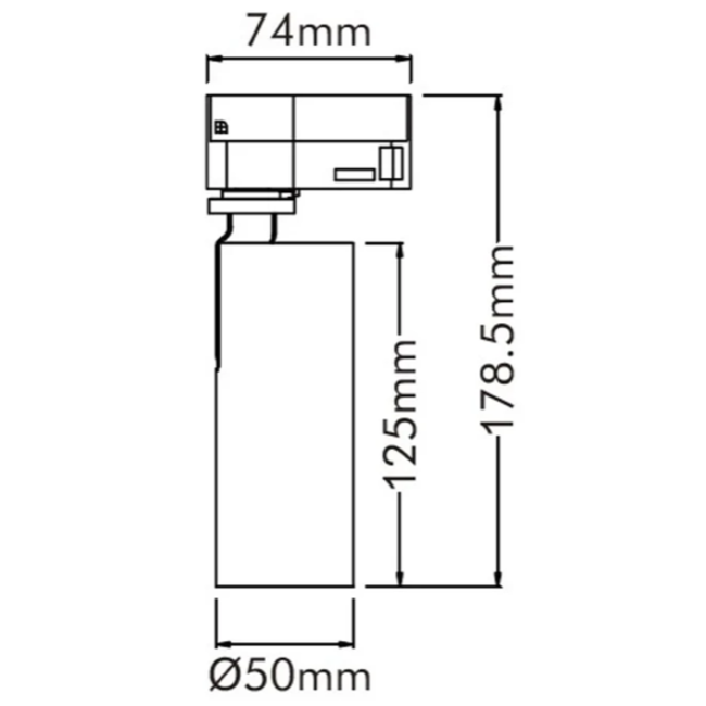 Tuup 1-Fase Trackspot Zwart - 2700K