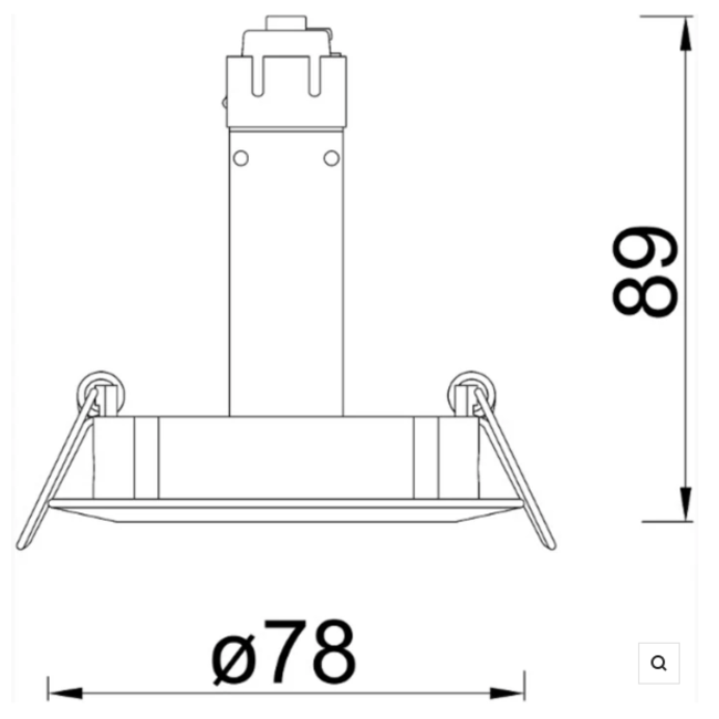 Quick Recessed Spotlight Black
