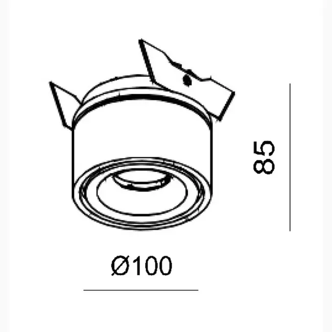 Nimis 1 Recessed Ceiling Spotlight Black - 2700K