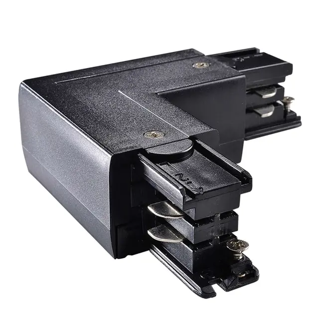 A-Track 3-phase earth out L-connector black
