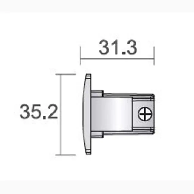 A-Track 3-phase end cap white